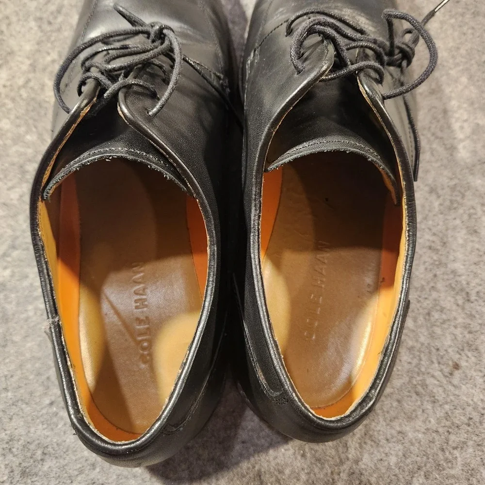 Cole Haan Dress Shoes Mens Size 9.5 Black Leather Oxford Derby‎ C13078